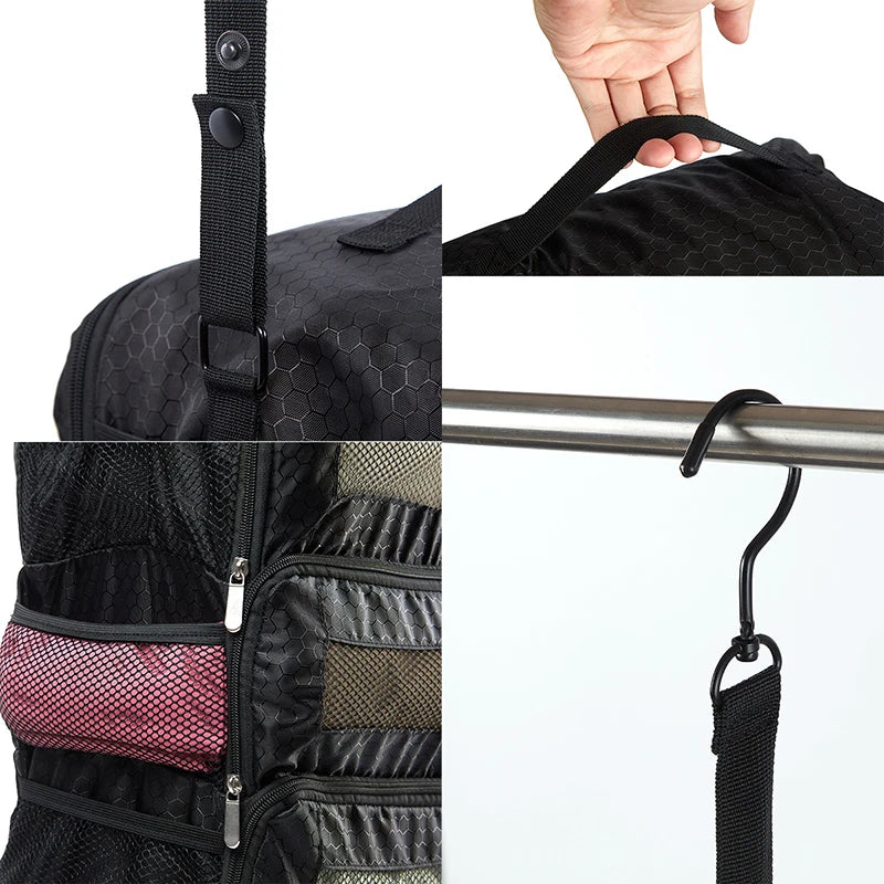 Suitcase Organizer High-capacity Travel Luggage Organizer Hanging Shelve Packing Cube Closet Collapsible Hanging Storage Bags