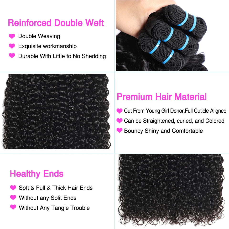 12A Water Wave Bundles Human Hair 100% Virgin Human Hair Extensions Brazilian Weaving PerisModa Natural Black Human Hair Bundles