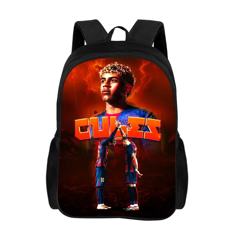 Backpack L-Lamin Yamal for Child Light Weight Child Knapsack Rucksack Best Gift Football Star School Large Capacity Backpack