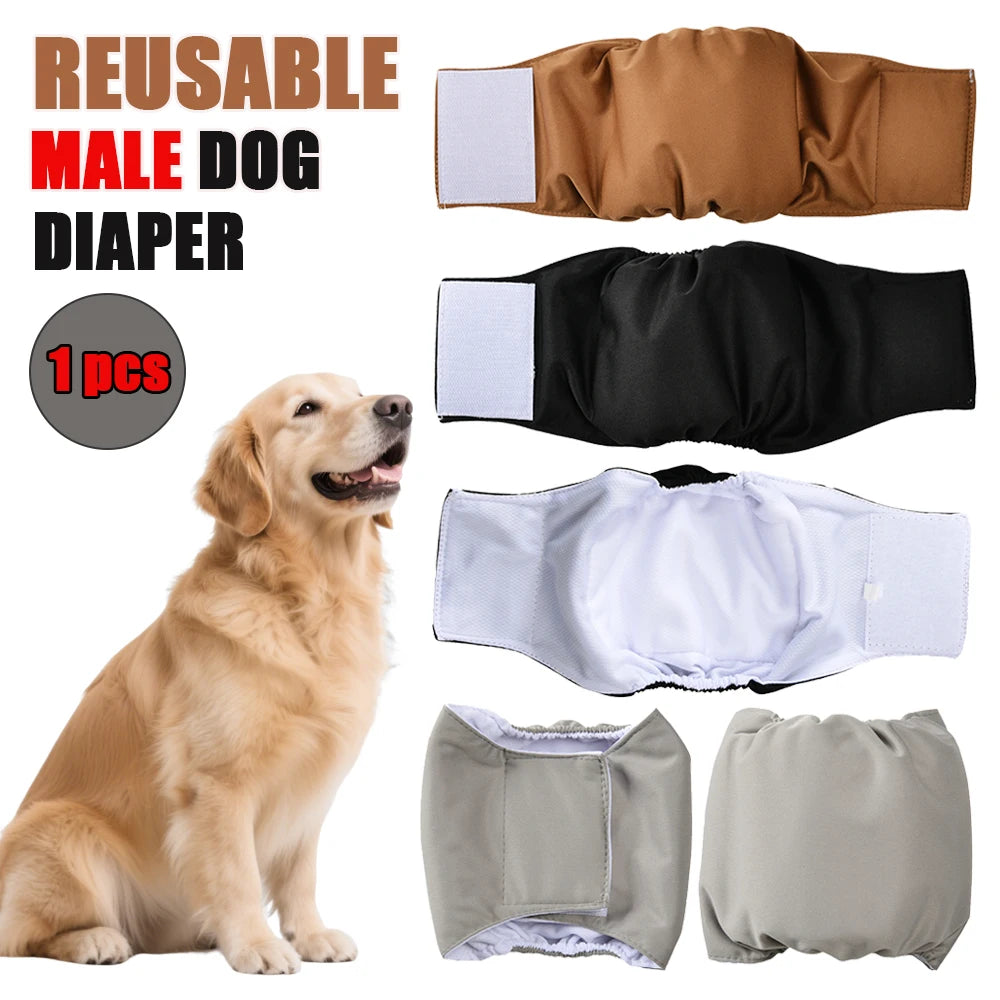 Washable Large Male Dog Diaper High Absorbing Pet Clothes Nappies For Small Medium Big Dogs Leak-proof Puppy Pee Pant Supplies