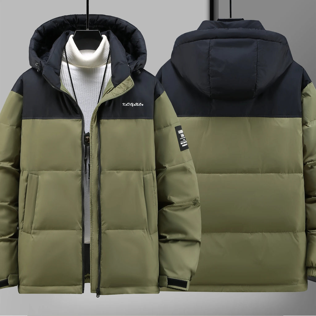 New plus size down jacket for men winter fat white duck down warm and thicken coat
