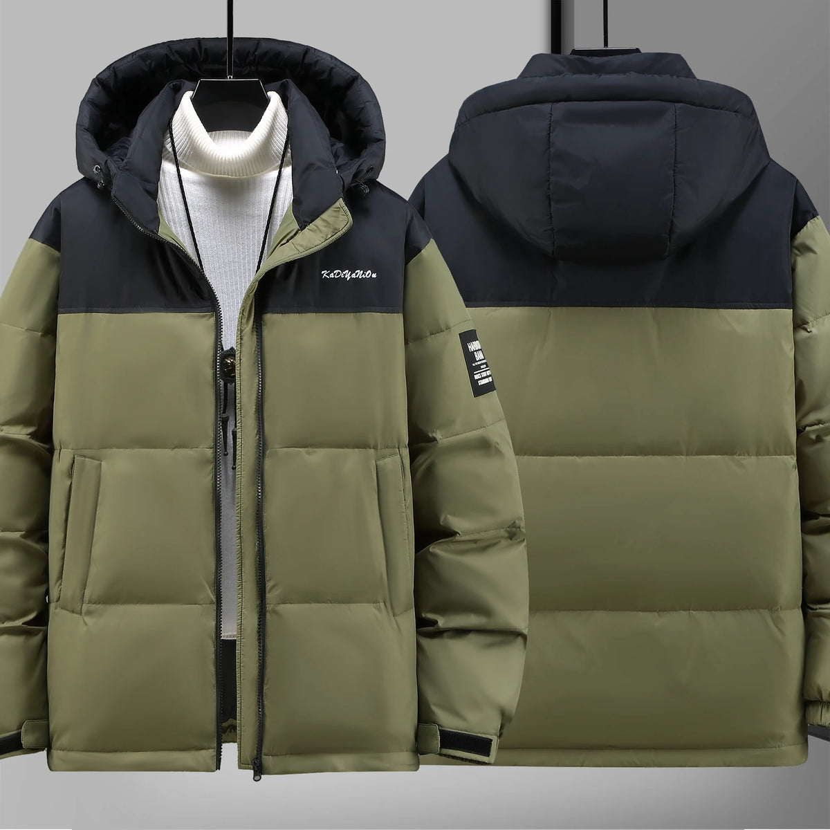 New plus size down jacket for men winter fat white duck down warm and thicken coat
