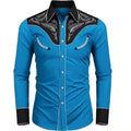 2024 New Men's Tribal Ethnic Men's Outdoor Casual Fashion Simple Shirt Party Button Lapel Long Sleeve Soft And Comfortable