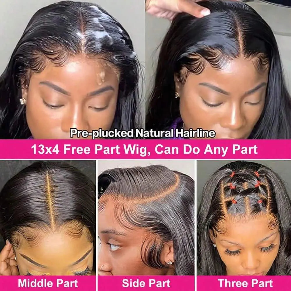 13x6 HD Lace Frontal Wig Human Hair 250% Density Straight 13x4 Lace Front Wigs Human Hair Glueless Wig Brazilian Human Hair Wigs For Women