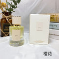 Unisex Elegant Jasmine Floral EDP 50ml – Sambac Orange Flower Ylang Sandalwood, Minimalist Ribbed Bottle Leather Cap