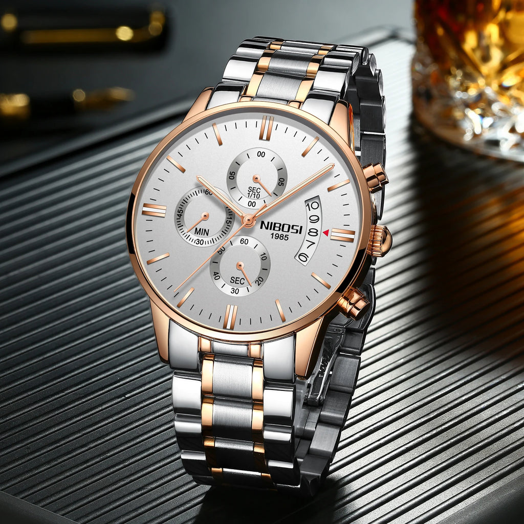 NIBOSI Mens Watches Luxury Top Brand Relogio Masculino Famous Men's Fashion Casual Dress Watch Military Quartz Wristwatches Saat