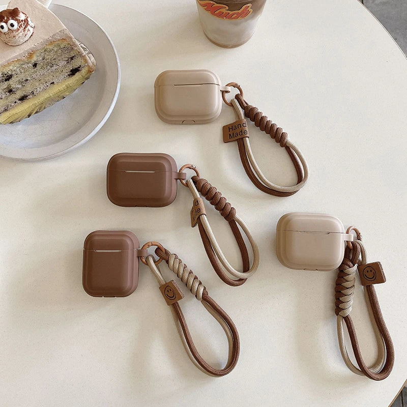 Earphone Case for AirPort Pro 1st 2nd Generation Cute with Lanyard Bluetooth Headphone Cover for Air Pods 4 3 Cover Accessories