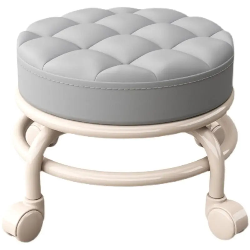 Universal Caster Round Low Rolling Stool Movable Seat for Kids Walking Training Household Shoe Change Bench