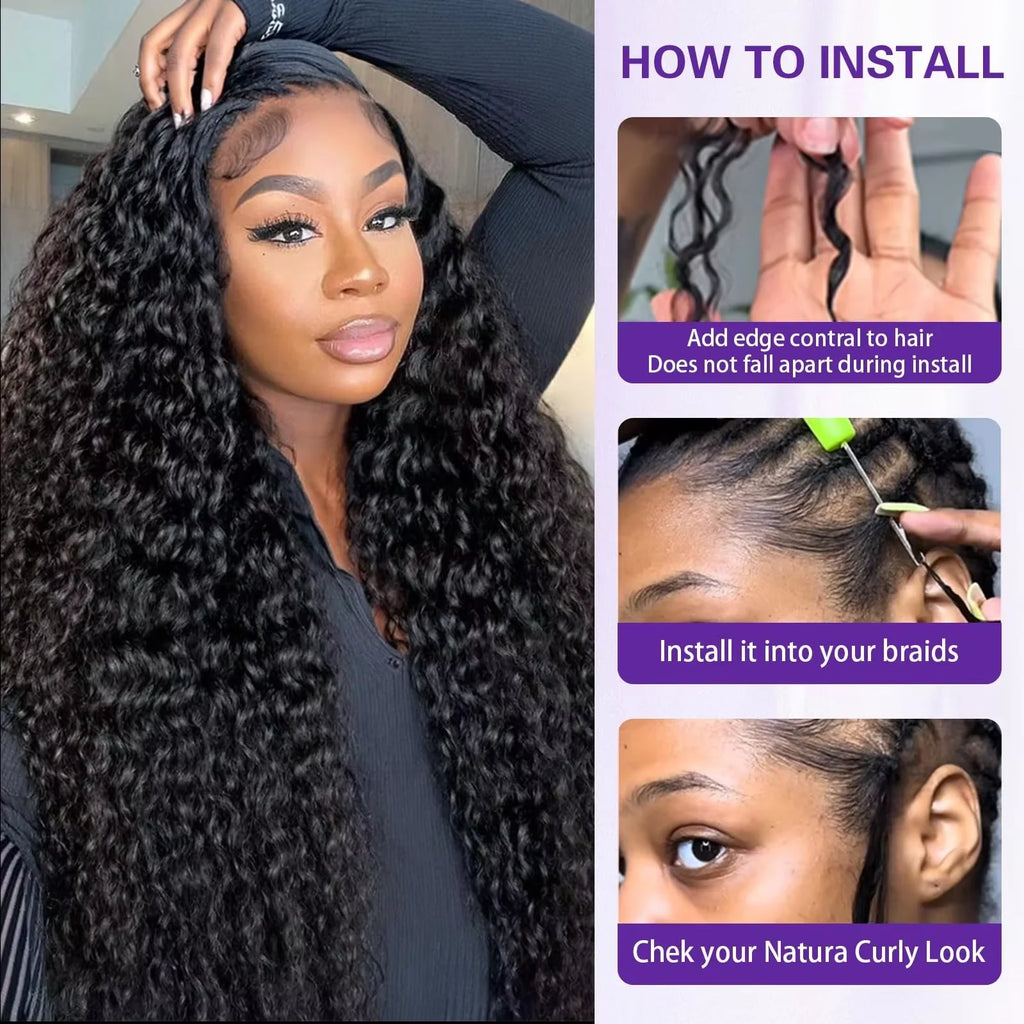 Slikwave Burmese Curly Knotless Pre-Separated Human Hair Crochet Real Water Wave Human Hair Extensions Natural Color For women