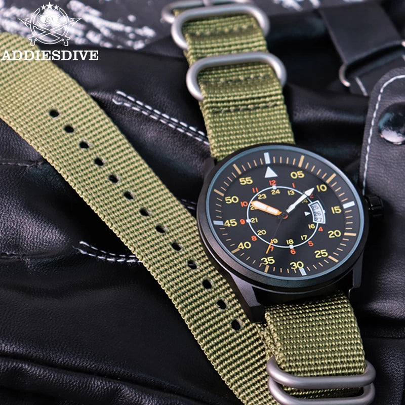 ADDIESDIVE Men  Watches Luxury Luminous Wristwatches Reloj Hombre 50M Waterproof Date Men's Quartz Watch Relogio Masculino