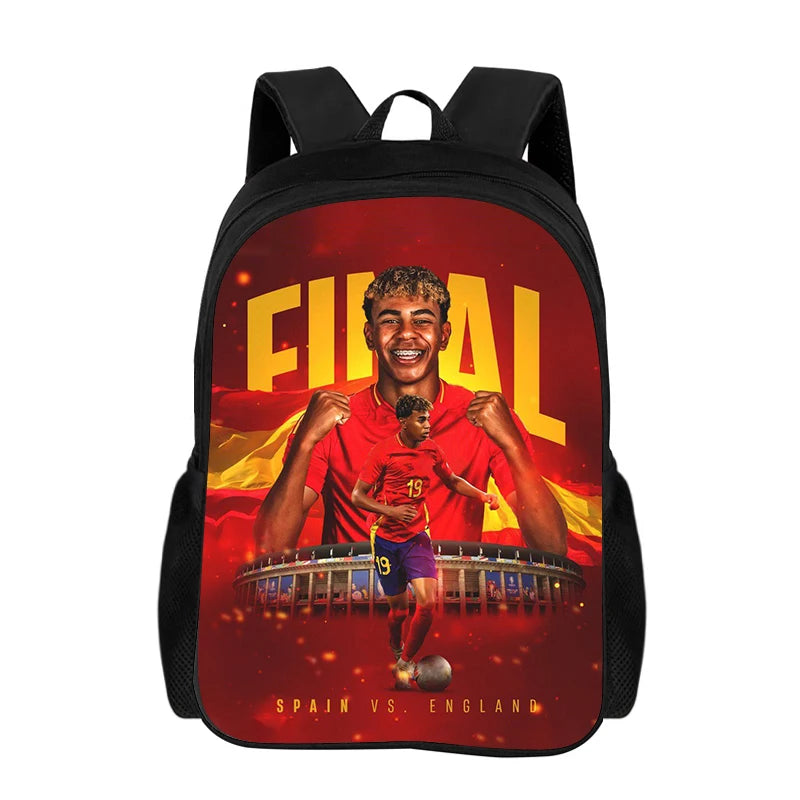 Backpack L-Lamin Yamal for Child Light Weight Child Knapsack Rucksack Best Gift Football Star School Large Capacity Backpack