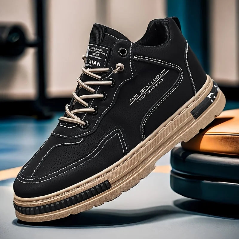Men's Fashion Classic Work Shoes Comfortable Anti-Slip Lace-Up Casual Sports Shoes Suitable for Men's Outdoor Activities Hiking