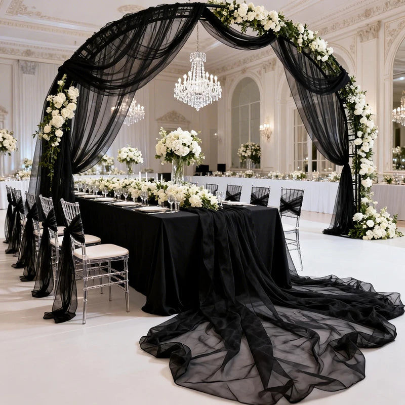 5000cm Halloween Decoration Black Creepy Gauze Cloth DIY Window Table Door Net Spooky Fancy Dress Party Haunted House Wall Decor