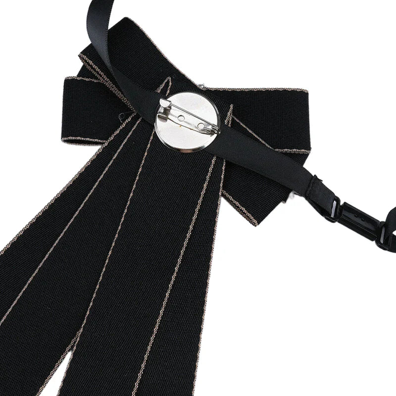 Hot School Girls Boy Elegant Classic Retro Big Bowtie Neck Tie Rhinestone Corsage Bowtie Cravat Gifts for Women Formal Neck Ties