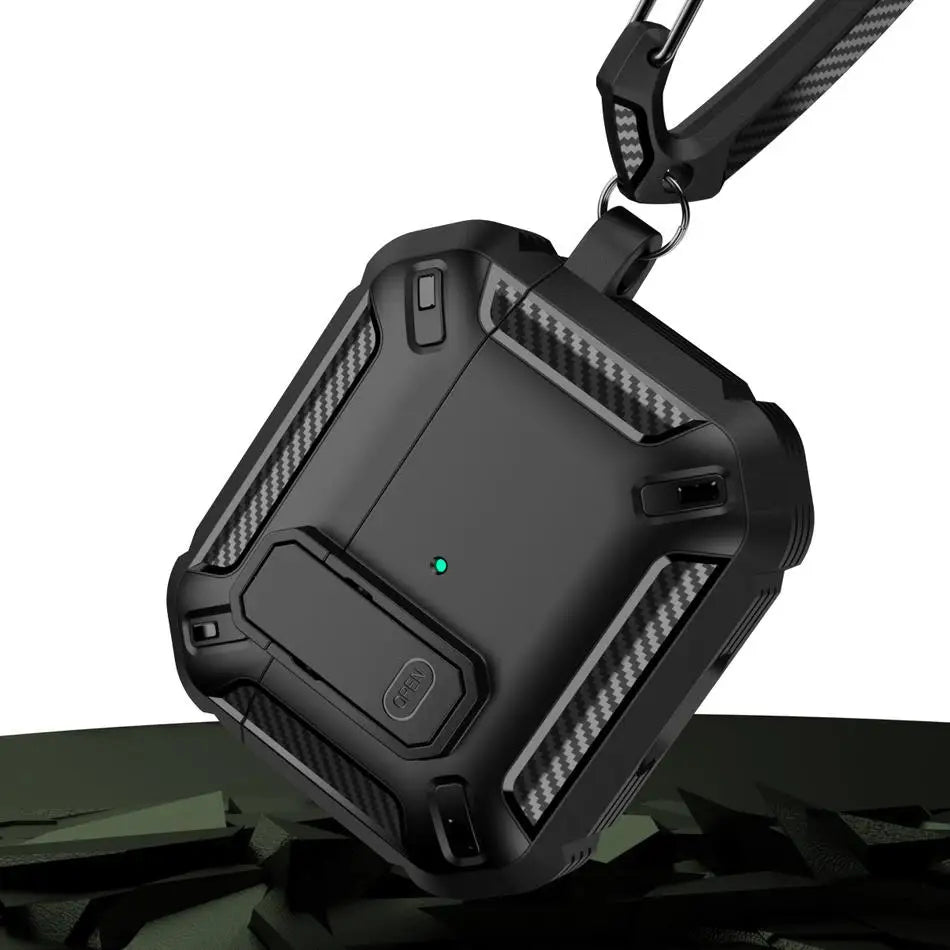 For Air Pods 3 2 1 Case Carbon Fibre Waterproof Switch Case Earphone Case Shockproof Cover For Air Pods Pro 2 1 Protective Cover
