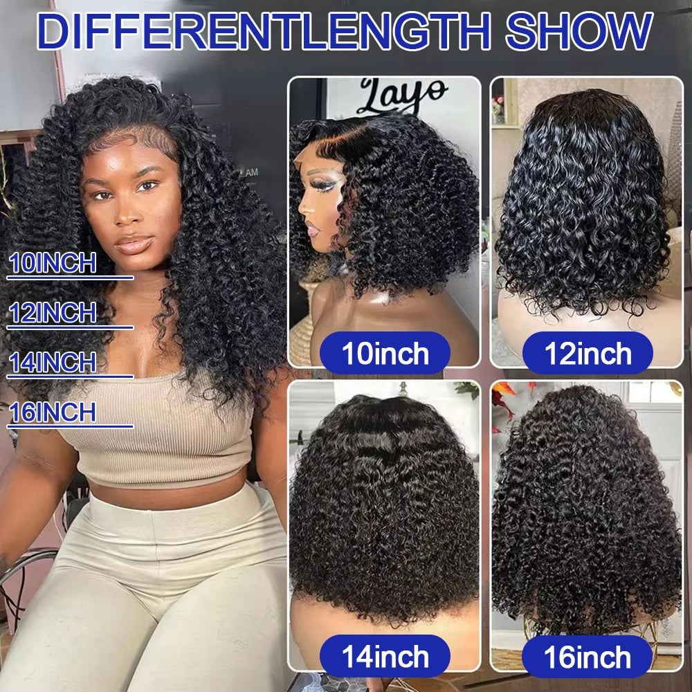 Brazilian Natural Black 13x6 Lace Front Wigs Wet and Wavy 250% Density HD Transparent Lace Frontal Wigs Jerry Curly 13x4 HD Swiss Lace Frontal Human Hair Wig Full Lace Pre Plucked Baby Hair for Women