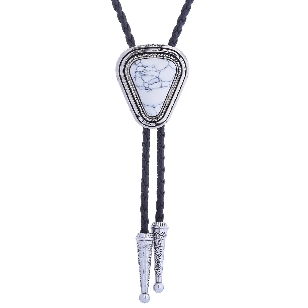 New Navajo Triangle Turquoise bolo Tie Collar Rope American Western Denim bolo Tie