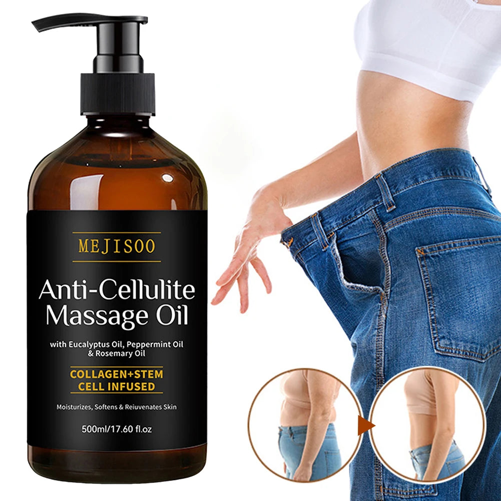Anti Cellulite Massage Oil Firming Body Massage Oil with Collagen Stem Cell Anti Sagging Skin Tightening Repair Elasticity Oils