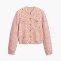 Elegant Knit Grey Women Cardigan Fashion Long Sleeve Button O-neck Female Knitwear 2026 Autumn Winter Fashion Lady Sweater