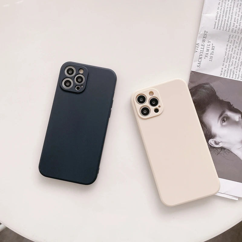 Camera Protection Phone Case For iPhone 11 12 13 14 Pro Max XS X XR 7 8 Plus SE 2020 Shockproof Bumper Back Cover Cases