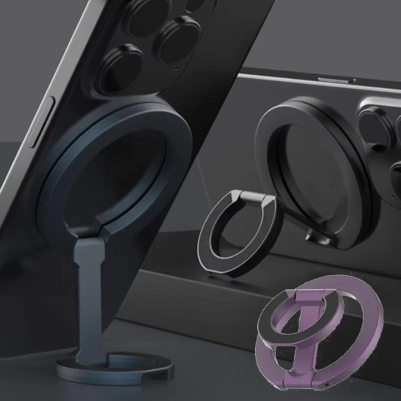 Double Sided Magnetic Phone Ring Holder Portable Desk Bracket Folding Cell Phone Stand Phone Accessories For Magsafe For iPhone