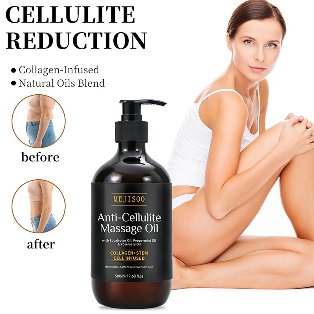 Anti Cellulite Massage Oil Firming Body Massage Oil with Collagen Stem Cell Anti Sagging Skin Tightening Repair Elasticity Oils