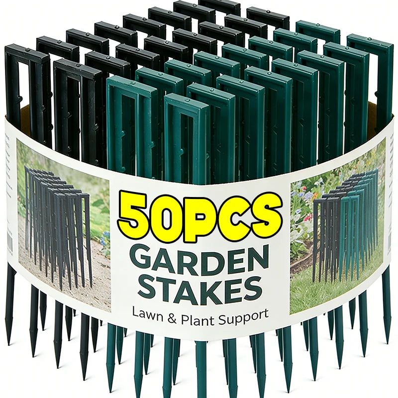 U-Shaped Garden Stakes with Pointed Tip Plastic Ground Studs Garden Pin Landscape Staples for Yard Lawn Weeds Barriers Wholesale