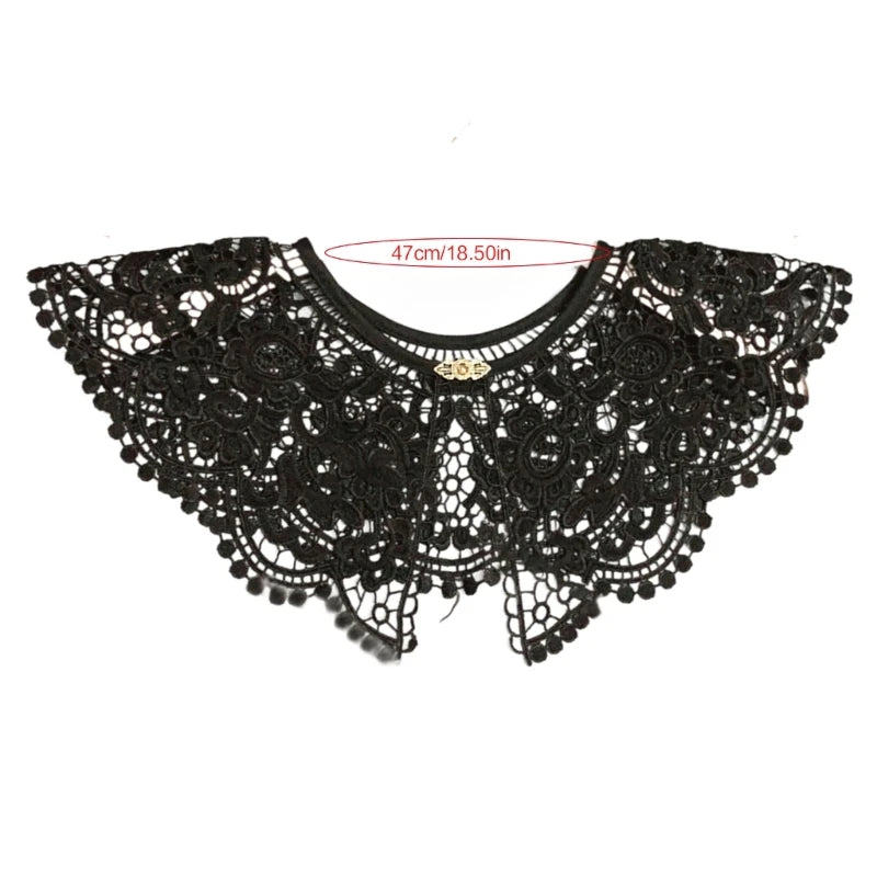 1pc False Collar Shoulder Wrap Dickey Collar Detachable Collar For Women dress Embroidery Collar Lace Collar Sweater Collar
