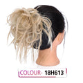 HUAYA Synthetic Messy Straight Bun Fake Hair Donut Scrunchie Chignon Updo Hairpieces Bands Bundle Tail Elastic Hair For Women