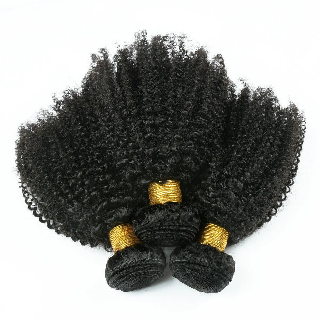 Afro Kinky Curly Bundles Deal Brazilian Afro Kinky Human Hair Weaving 3C/4A Hair Extensions Spot Goods Afro Hair Weave For Women
