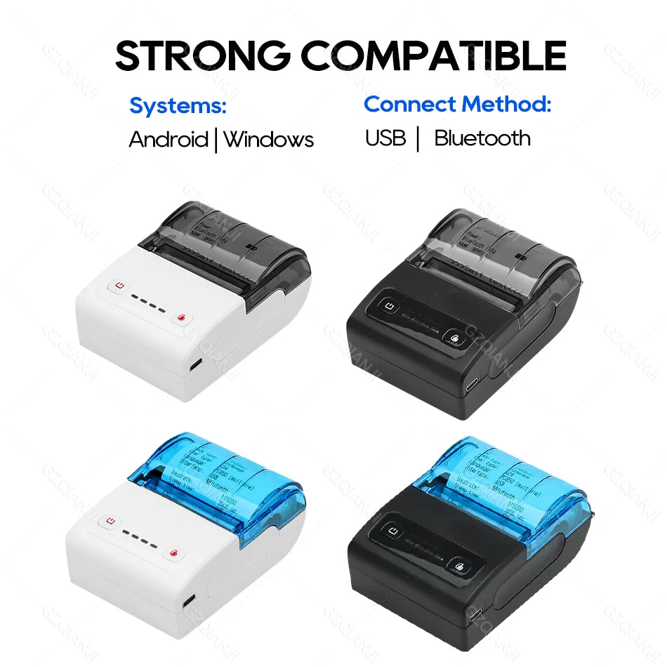 Mini Bluetooth Thermal Bill Printer Wireless Portable 58mm Receipt Printer Loyverse POS Free App SII on Android The Cheapest