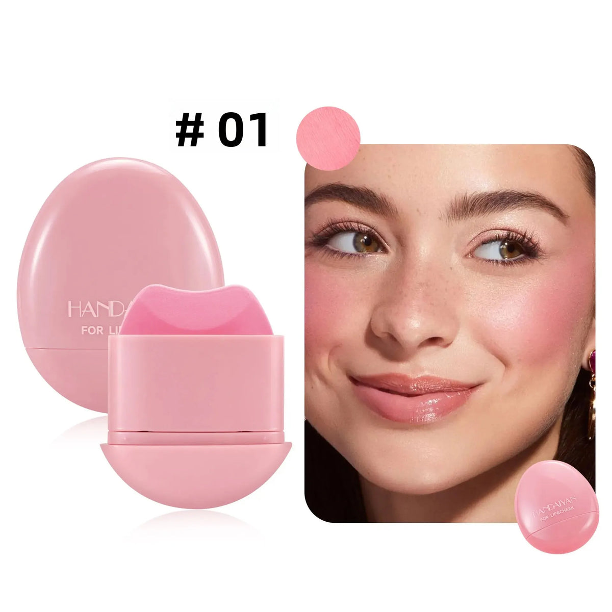 Multifunctional Cream Blush Stick Silky Lip Cheek Blusher Natural Blend Long Lasting Waterproof Portable Makeup Compact Trendy