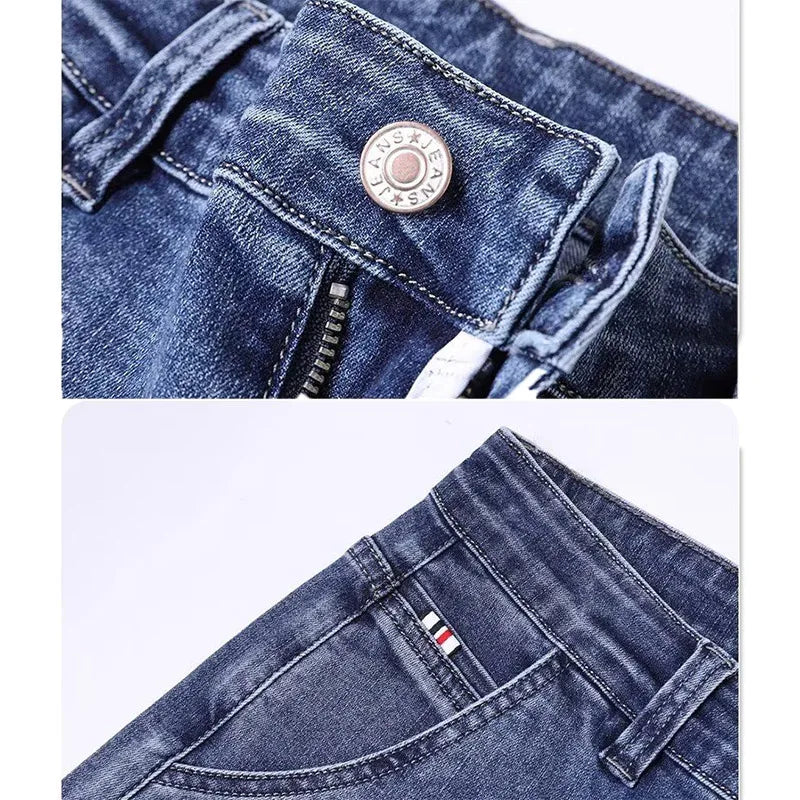 2026 New Men Baggy Straight Fashion Versatile Casual Pants Male Summer Thin Breathable Denim Pants Daily Classic Blue Trousers