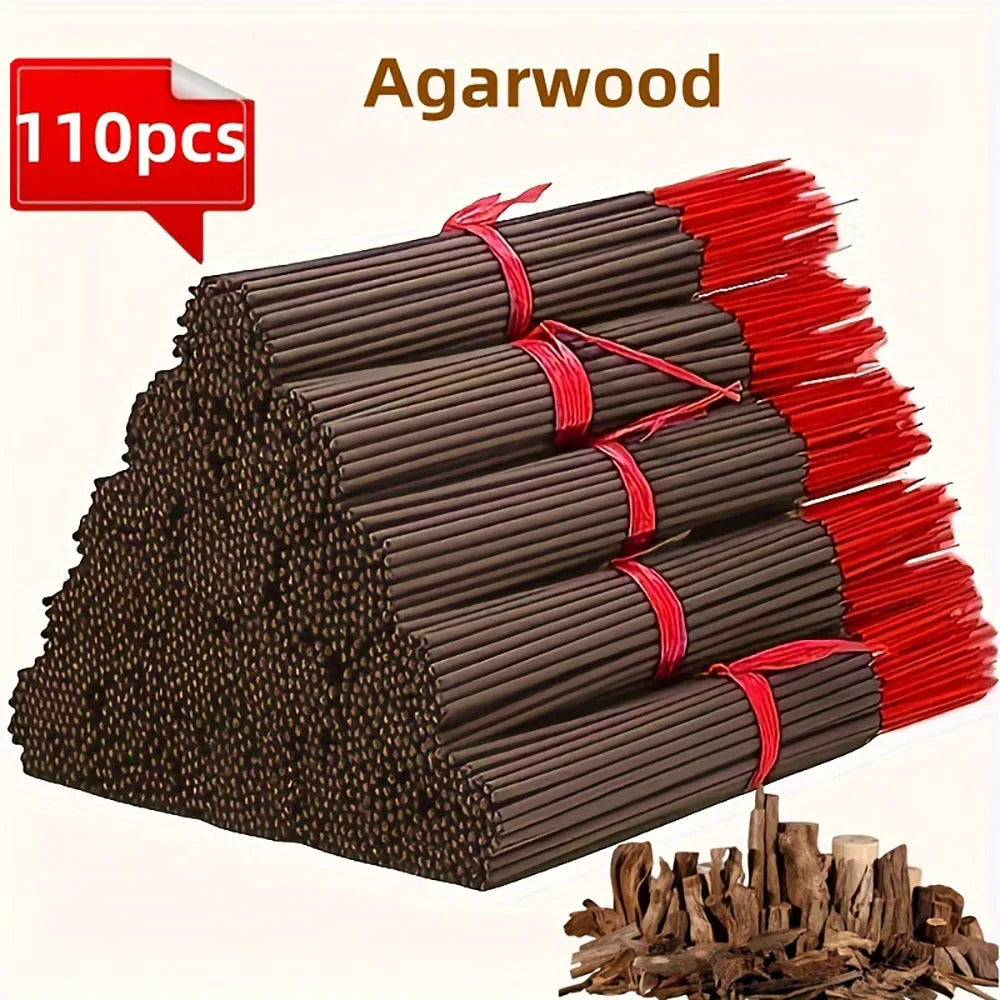 110 Pieces of Fragrances from the Himalayas, Including Lavender, Rose, White Sage, Agarwood, Sandalwood, and Cherry Blossom, the Company's Most Popular Scents, Long-Lasting, Punk Incense Sticks, Length 32.94cm , Purifying - R