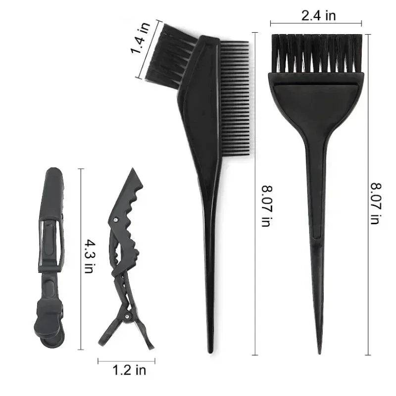 Professional 5pcs Hair Coloring Kit Highlighting Tools Comb Brush Dye Bowl for Barber Beauty Salon Home Use