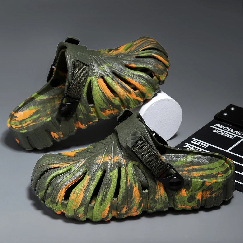 Summer Comfortable Men's Garden Clogs Breathable EVA Injection Shoes Casual Sandal Woman Beach Slippers Water Shoes Camo Cheap
