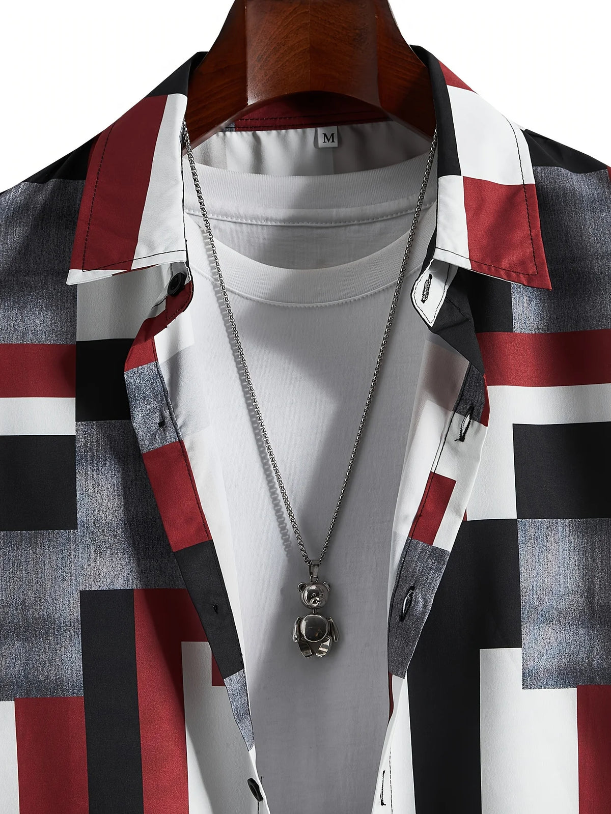 2026 Summer New Style Men's Short-Sleeved Shirt with 3D Check Pattern Print Street Casual Fashion Comfortable and Soft