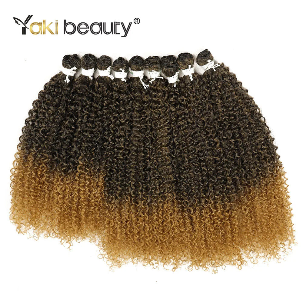 Synthetic Kinky Curly Hair Bundles Long Jerry Curly Hair Weave Lindona Hair Extensions Organic Ice Silk High Quality Weaving