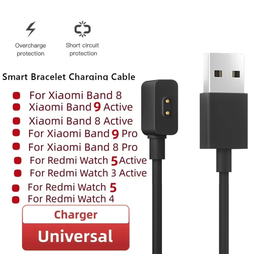 USB Charger For Xiaomi MI Smart Band 10 9 8 Pro Active Watch Chargers Portable Fast Charging Dock Station For MIband 8 Active