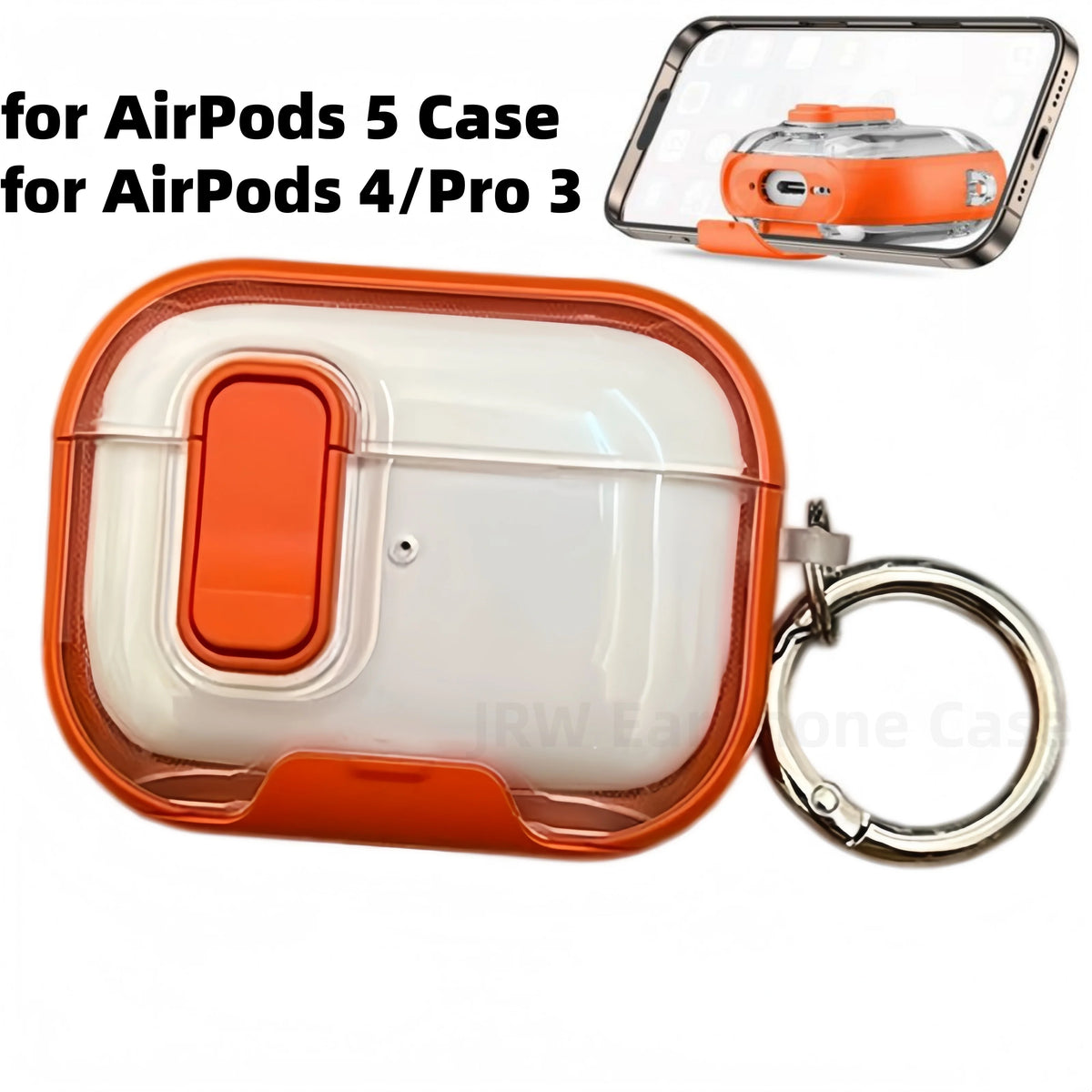 Headphone Accessories For Airpods 5/4 with Phone Stand&Cleaner Kit Safety Lock Case For Airpods 5th Generation For Airpods Pro 3