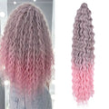 African Curls Deep Wave Twist Crochet Hair Ariel Curl Hair Synthetic Afro Curls Ombre Blonde Braiding Hair Extensions For Women